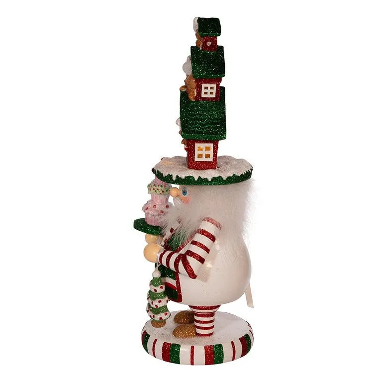 15" Hollywood Battery-Operated LED Gingerbread House Hat Nutcracker