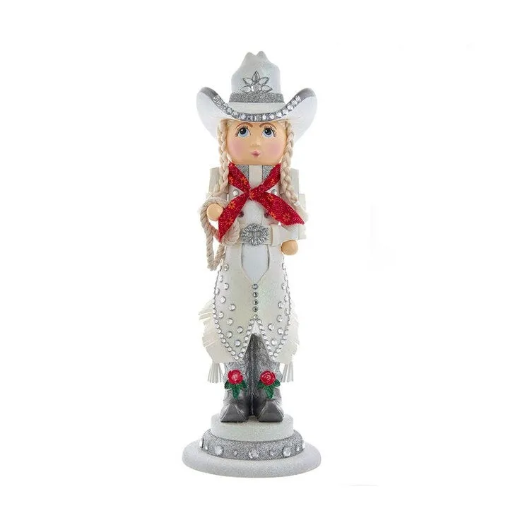 18" Hollywood Rhinestone Cowgirl Nutcracker
