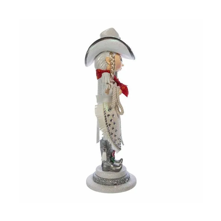 18" Hollywood Rhinestone Cowgirl Nutcracker