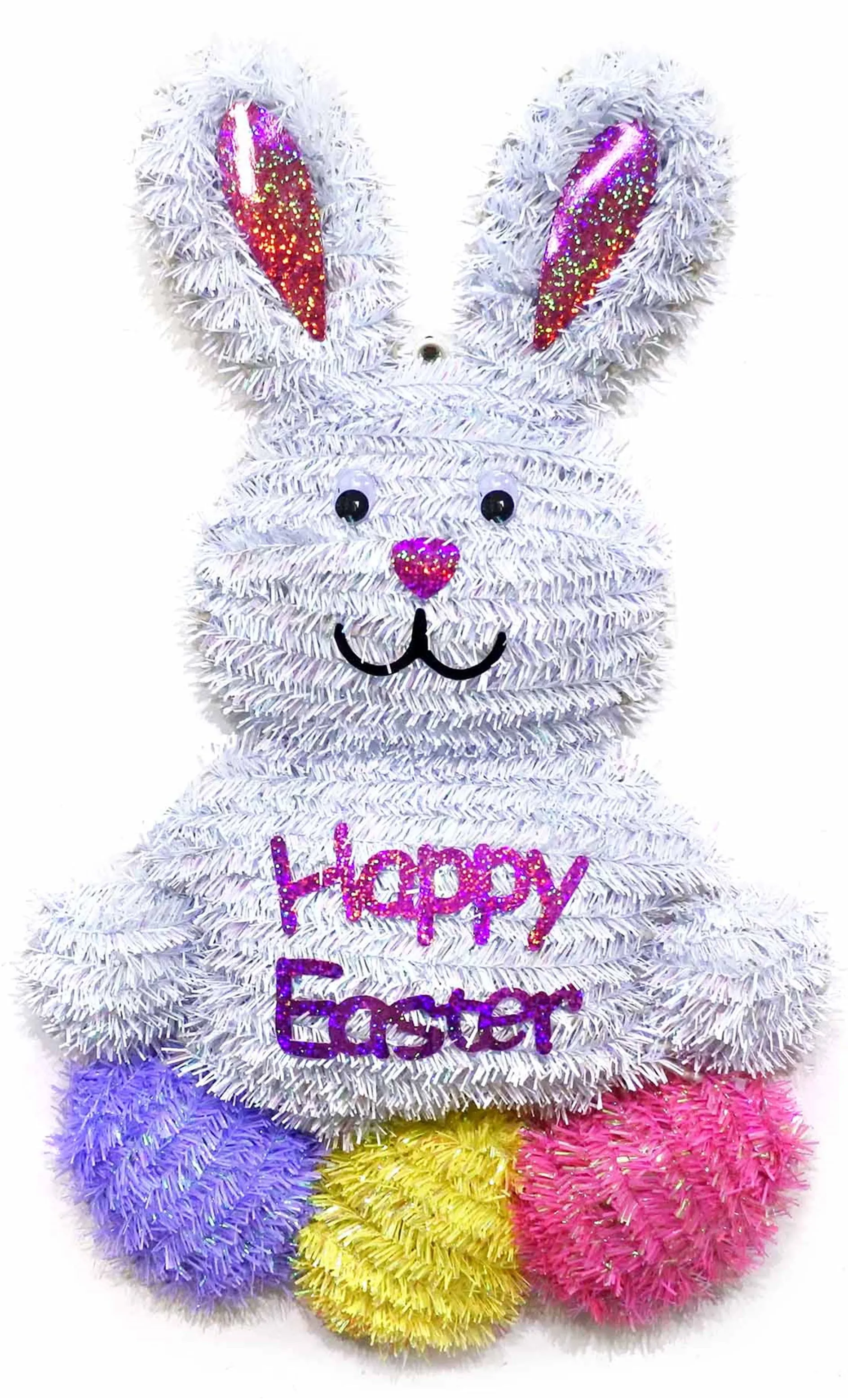 18" Tinsel Easter Bunny Hanging Decoration