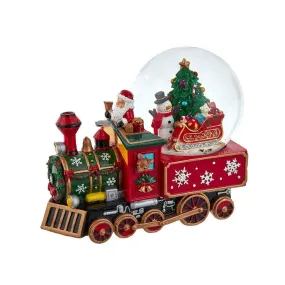 4.73" (120MM) Musical Santa Driving Train Water Globe
