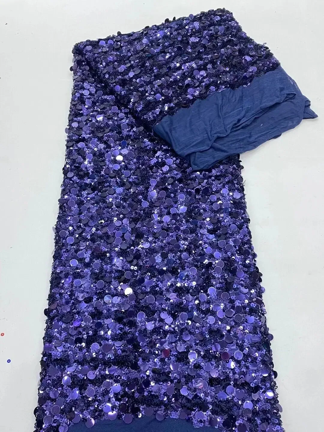 5 YARDS / 8 COLORS / Peamanth Sequin Beaded Embroidery Tulle Mesh Lace Dress Fabric