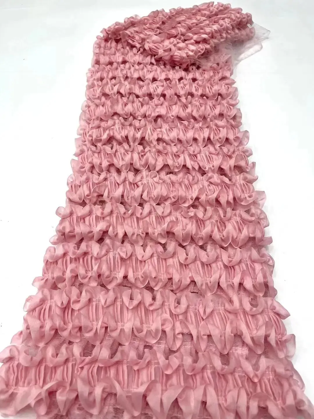 5 YARDS / 9 COLORS / Polemani Abstract Sequin Beaded Embroidery Tulle Mesh Lace Dress Fabric