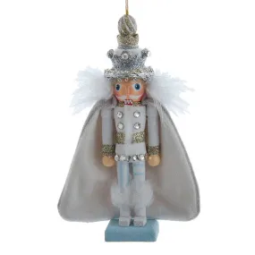 6" Hollywood White and Silver Swarovski King Nutcracker Ornament