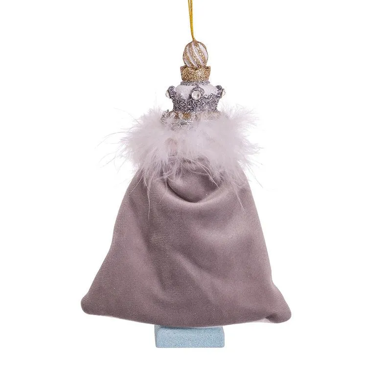 6" Hollywood White and Silver Swarovski King Nutcracker Ornament