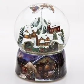 8" Musical Santa Train Dome
