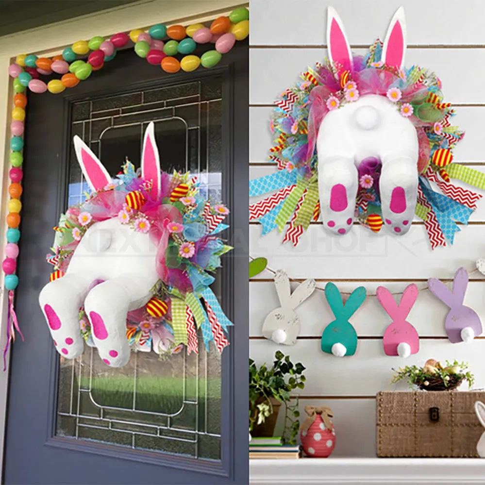 Adorable Easter Bunny Butt Wreath