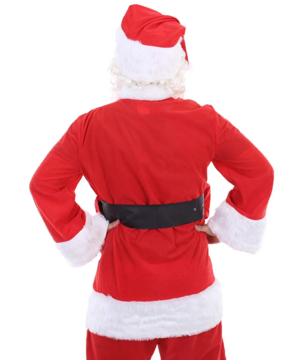 Adult Unisex White Santa Claus Wig and Beard Set| Perfect for Halloween| Flame-retardant Synthetic Fiber
