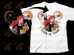 Ariel Cat Trick Or Treat Halloween Png Digital Download