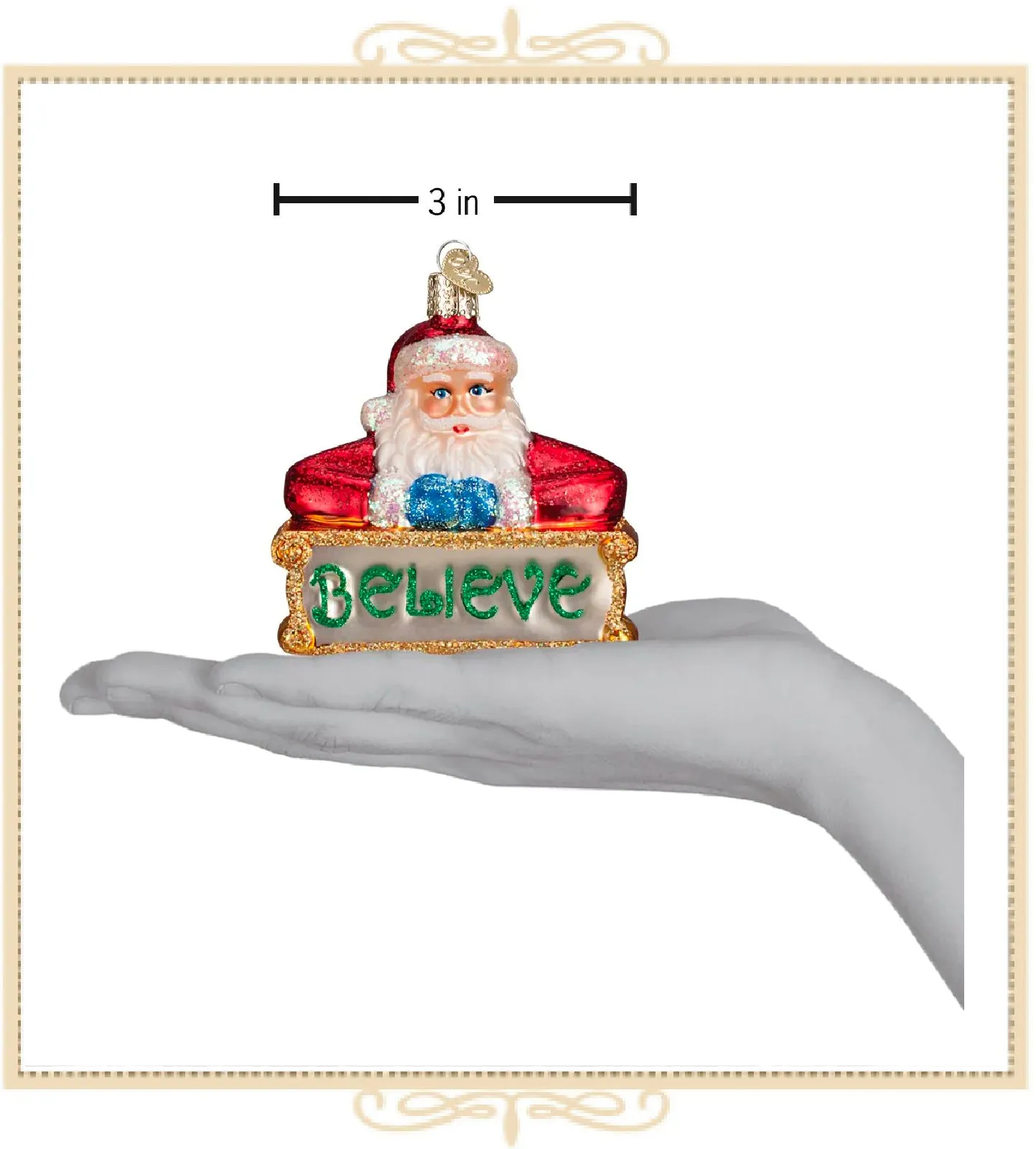 Believe Santa Ornament