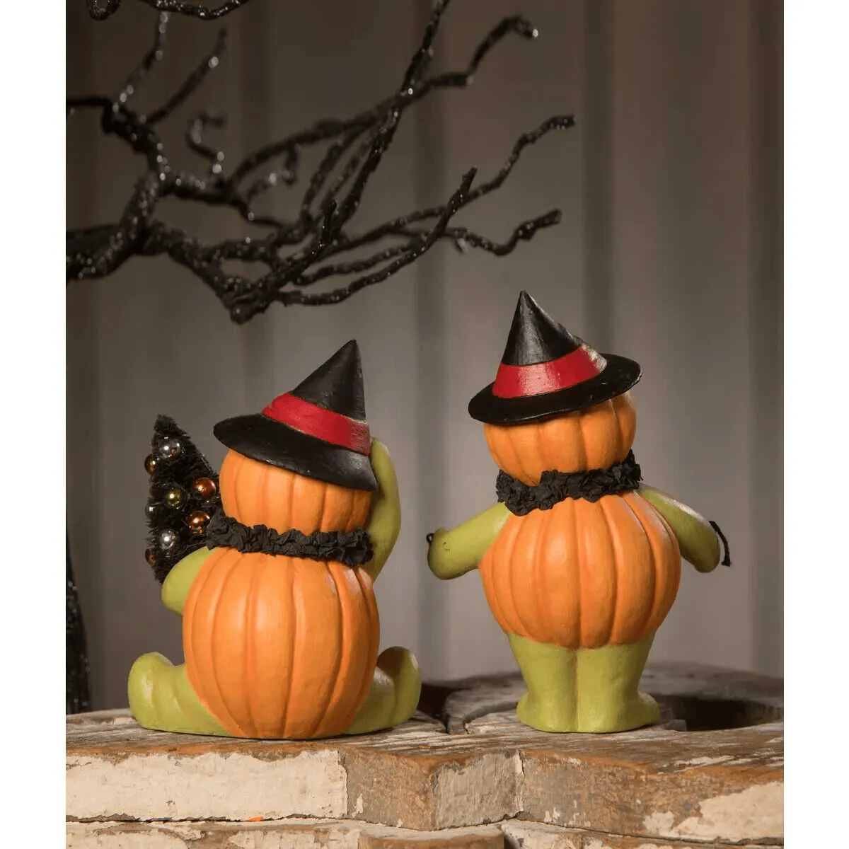 Bethany Lowe 2023 Halloween Boo Pumpkin Head Witch TL2351