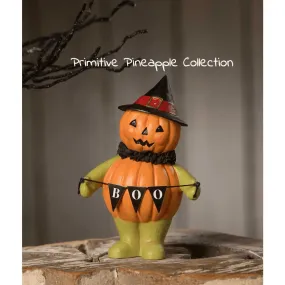 Bethany Lowe 2023 Halloween Boo Pumpkin Head Witch TL2351