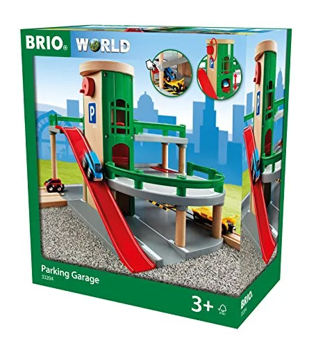 BRIO World - 33204 Parking Garage | Railway Accessory with Toy Cars for Kids Age 3 and Up