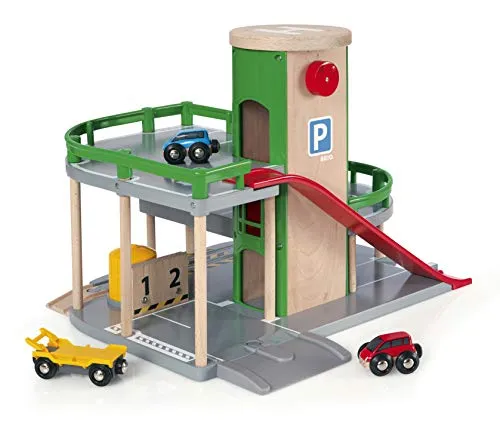 BRIO World - 33204 Parking Garage | Railway Accessory with Toy Cars for Kids Age 3 and Up