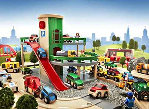 BRIO World - 33204 Parking Garage | Railway Accessory with Toy Cars for Kids Age 3 and Up