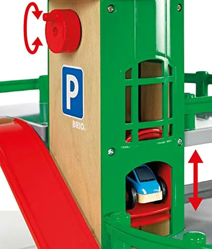 BRIO World - 33204 Parking Garage | Railway Accessory with Toy Cars for Kids Age 3 and Up