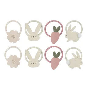 Bunny And Flower Mini Ponies Hair Bands by Mimi & Lula
