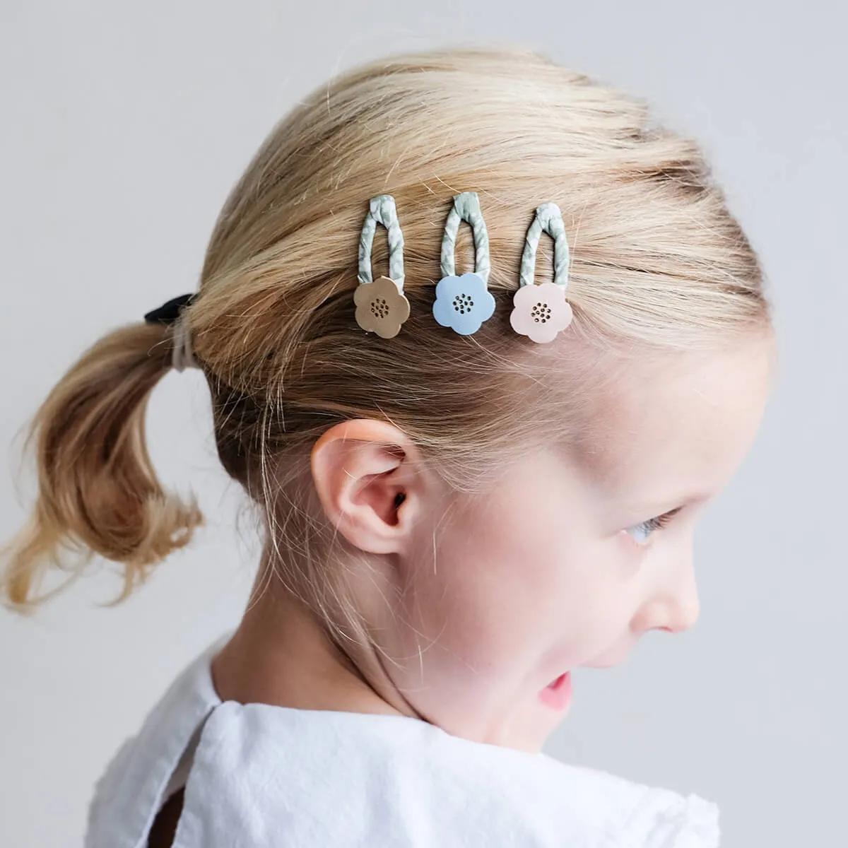 Bunny And Flower Mini Ponies Hair Bands by Mimi & Lula