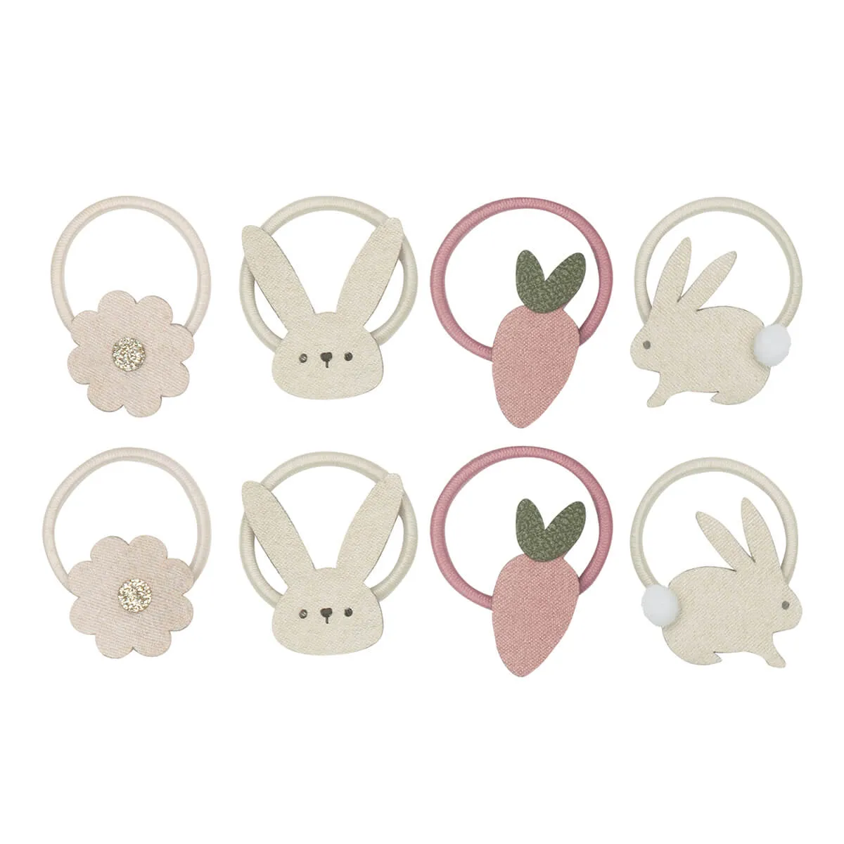 Bunny And Flower Mini Ponies Hair Bands by Mimi & Lula