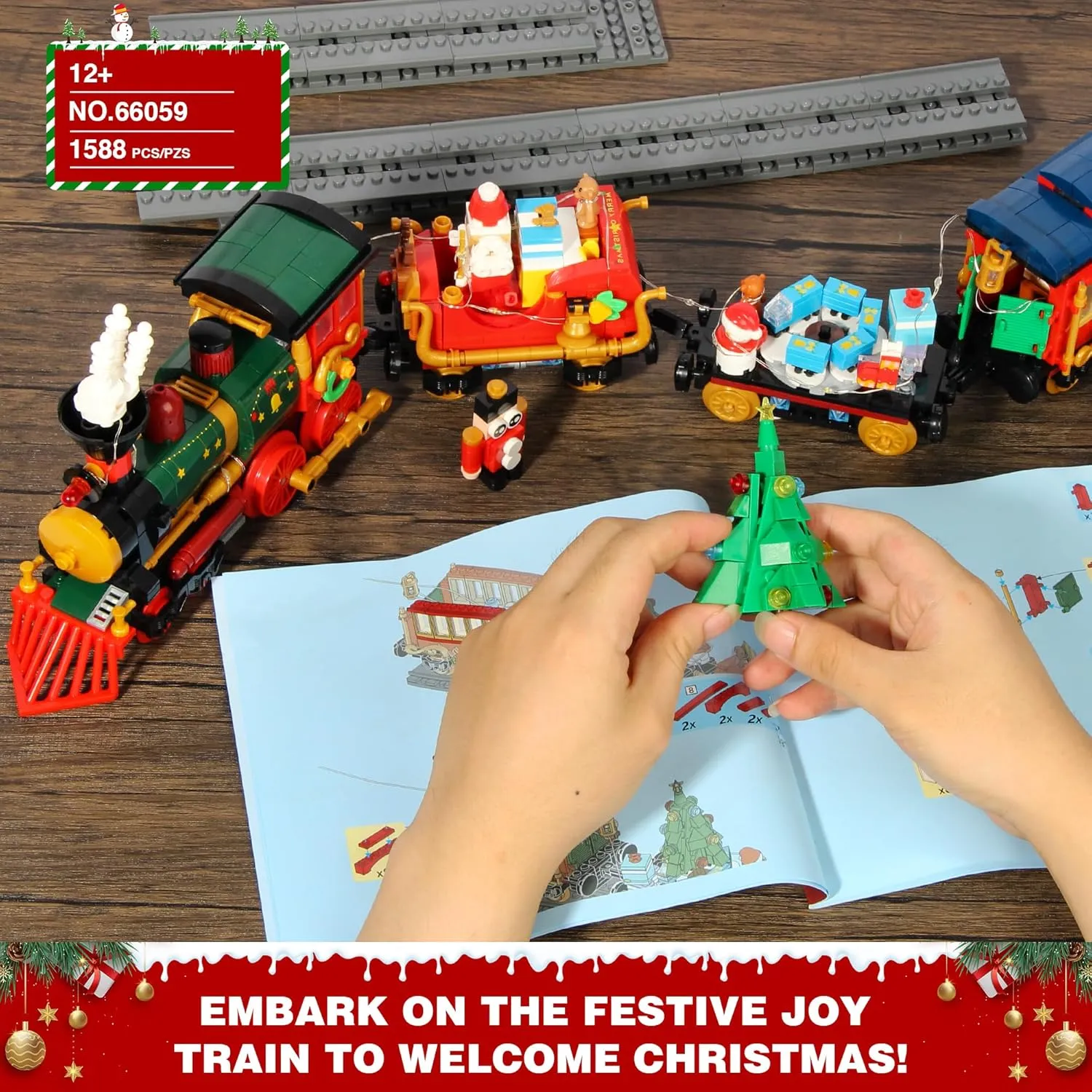 Christmas Train Building Blocks