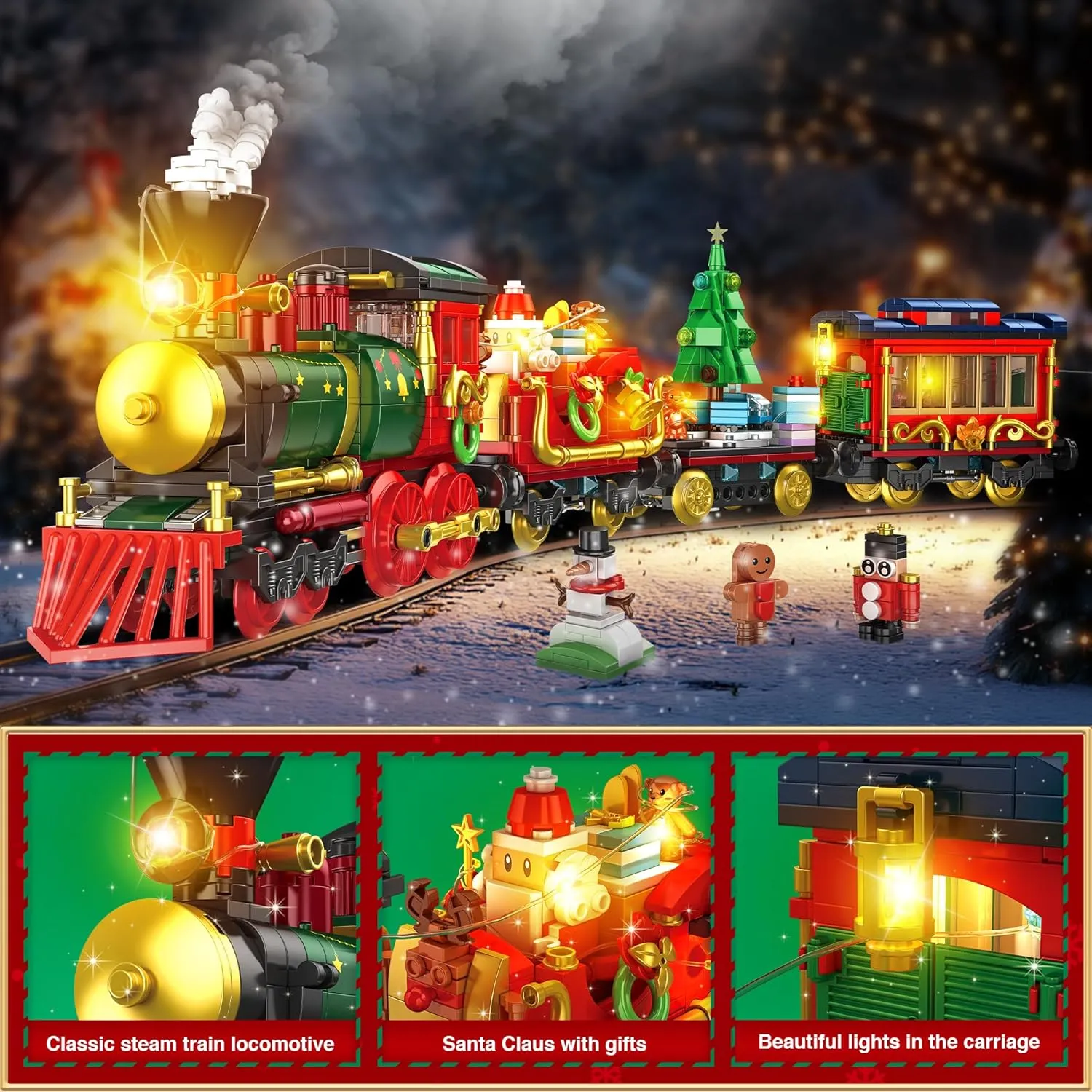 Christmas Train Building Blocks