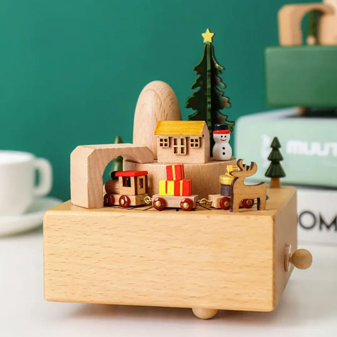 Christmas Train Music Box | Mountain Tunnel and Train Music Box
