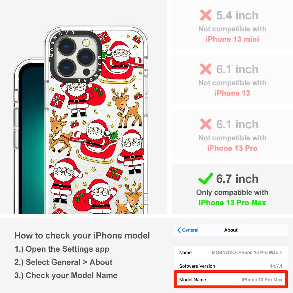 Cute Santa Claus Deer Phone Case - iPhone 13 Pro Max Case