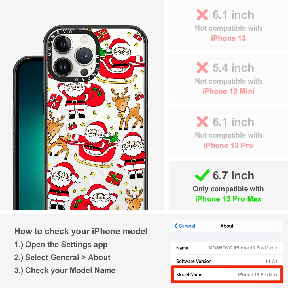 Cute Santa Claus Deer Phone Case - iPhone 13 Pro Max Case