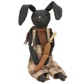 DAY 3 🐇🌷 20 DAYS OF BUNNIES Evan the Bunny in Overalls with Carrot Doll