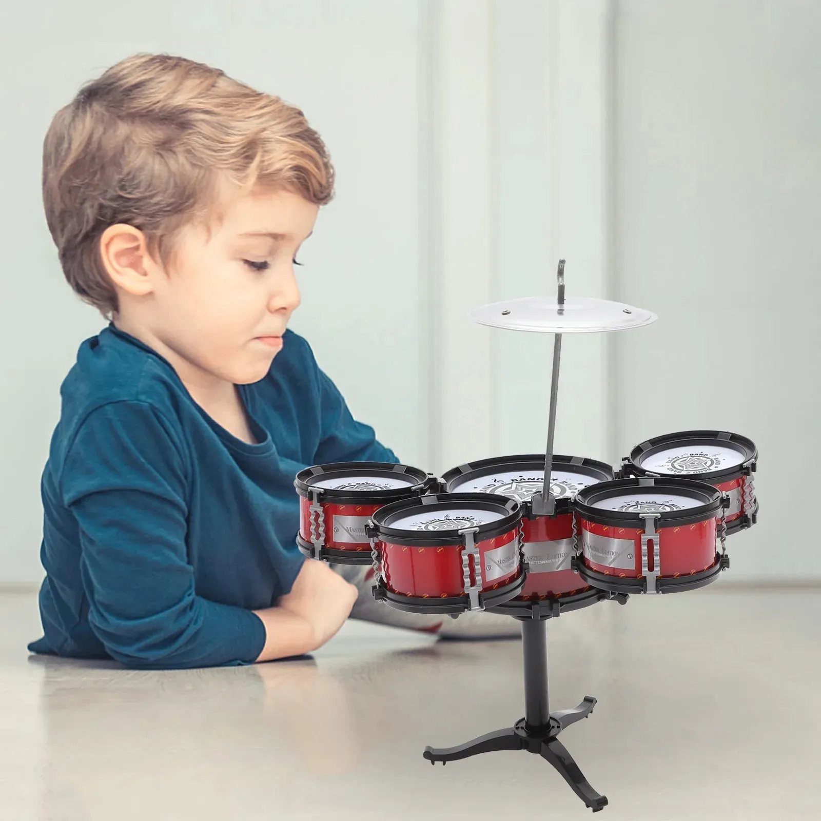Exciting Kids Jazz Drum Set with 5 Drums, Sticks & Cymbal – Musical Fun!