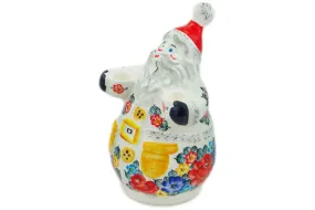 faience 10" Santa Claus Figurine Little Flower Patch
