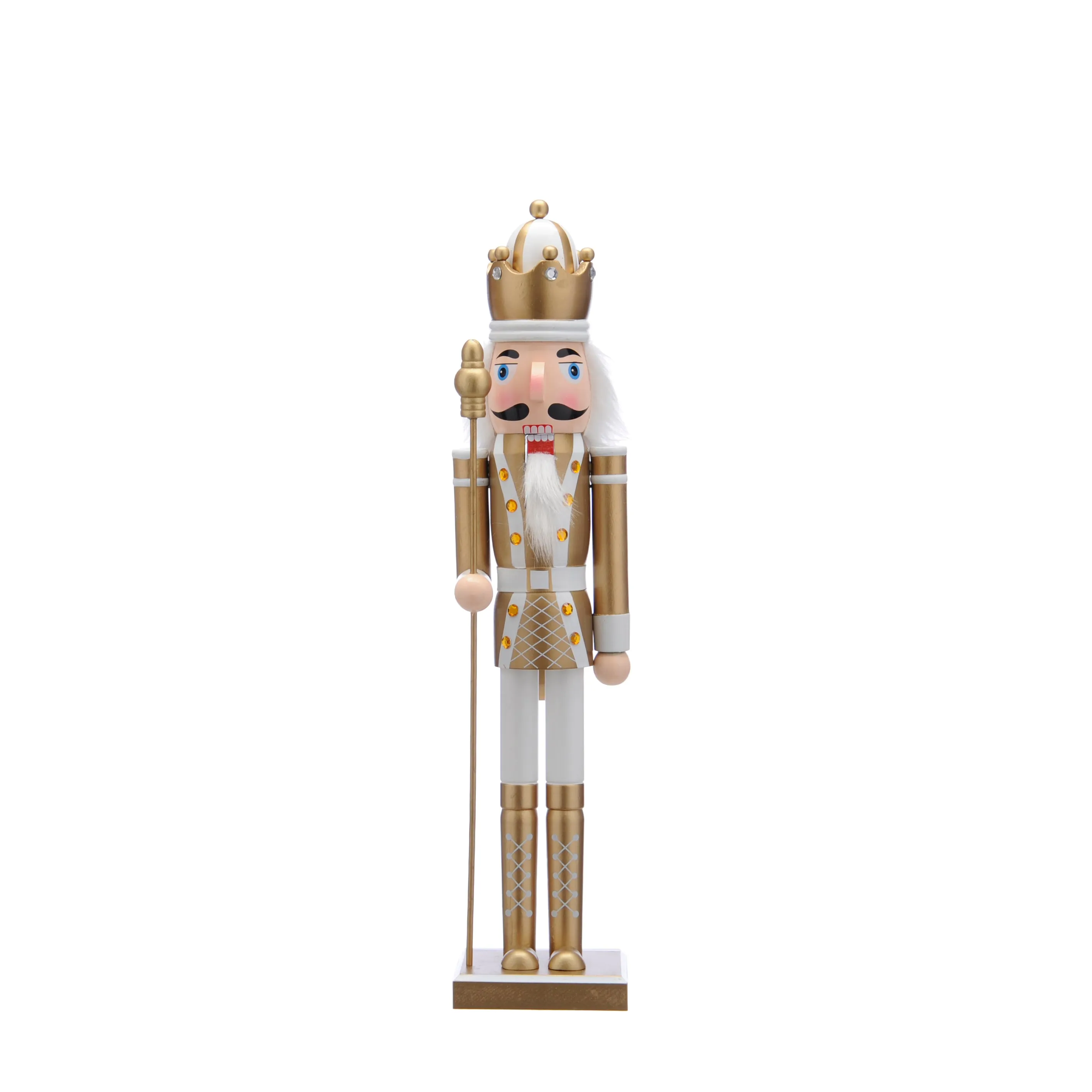 Festive Gold & White Nutcracker - 60cm