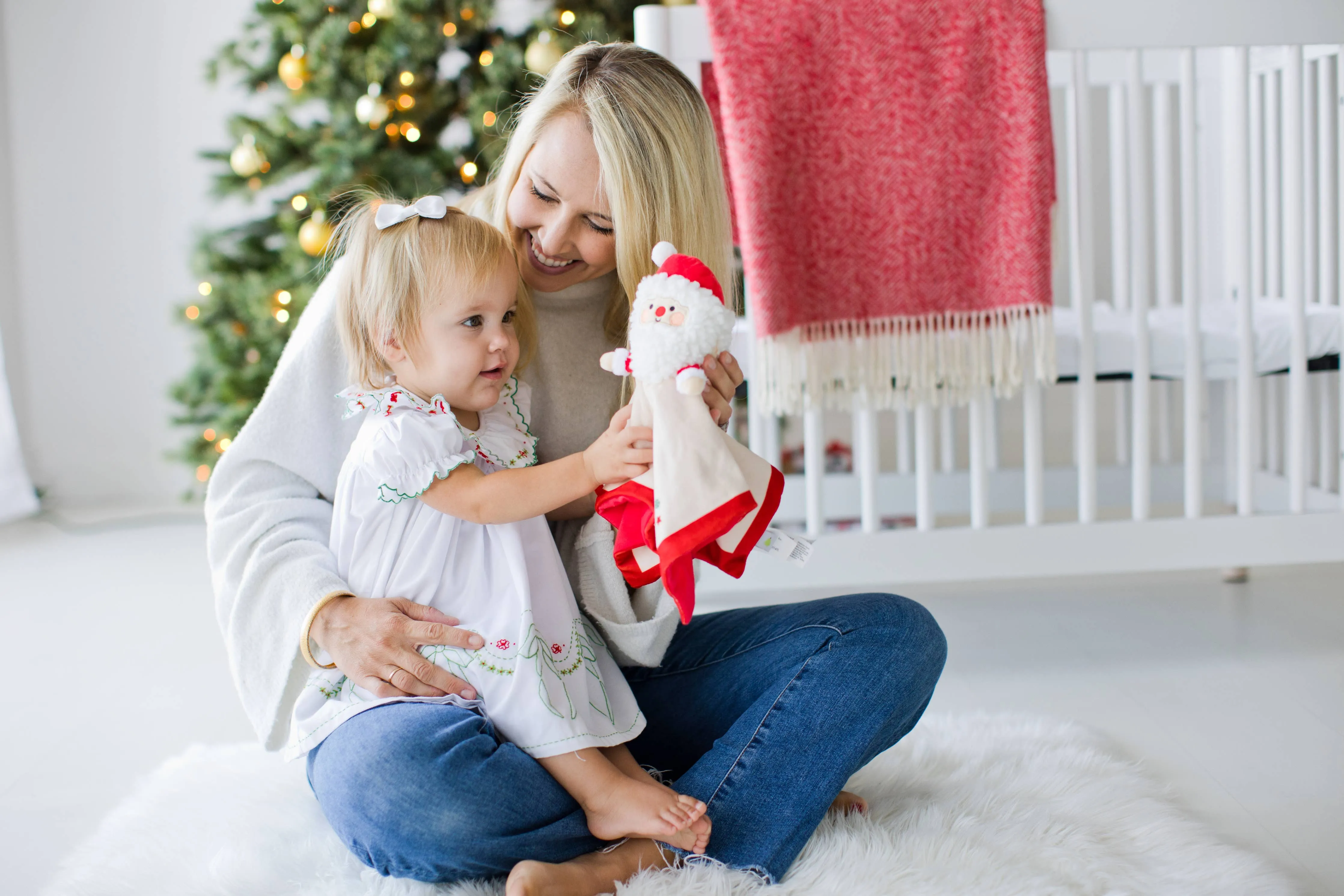 First Christmas Santa Snuggle Holiday Blanket