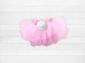 Girl's Easter Light Pink Chiffon Bloomers w/ Bunny Tail