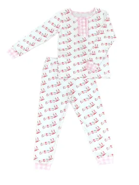 Girls Two-Piece Jammies, Christmas Train