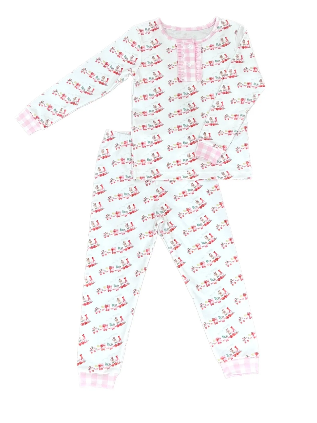 Girls Two-Piece Jammies, Christmas Train