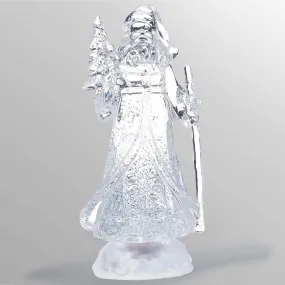 Glitter Swirling Color-Changing LED Santa Claus Water Globe Clear
