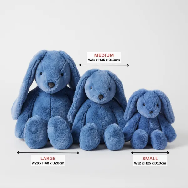 Jiggle & Giggle Cobalt Blue Medium Soft Bunny