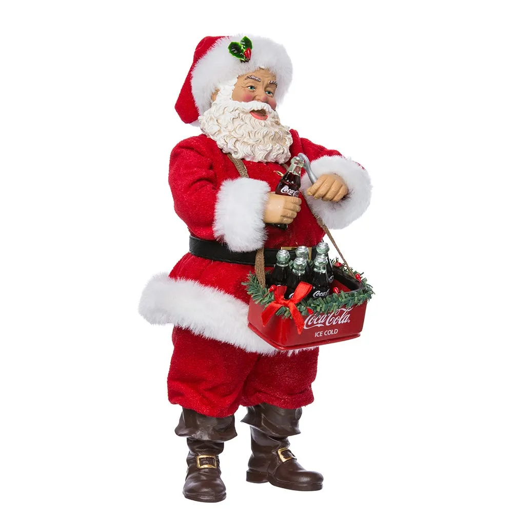 Kurt Adler 10-Inch Santa Opening Coke Tablepiece