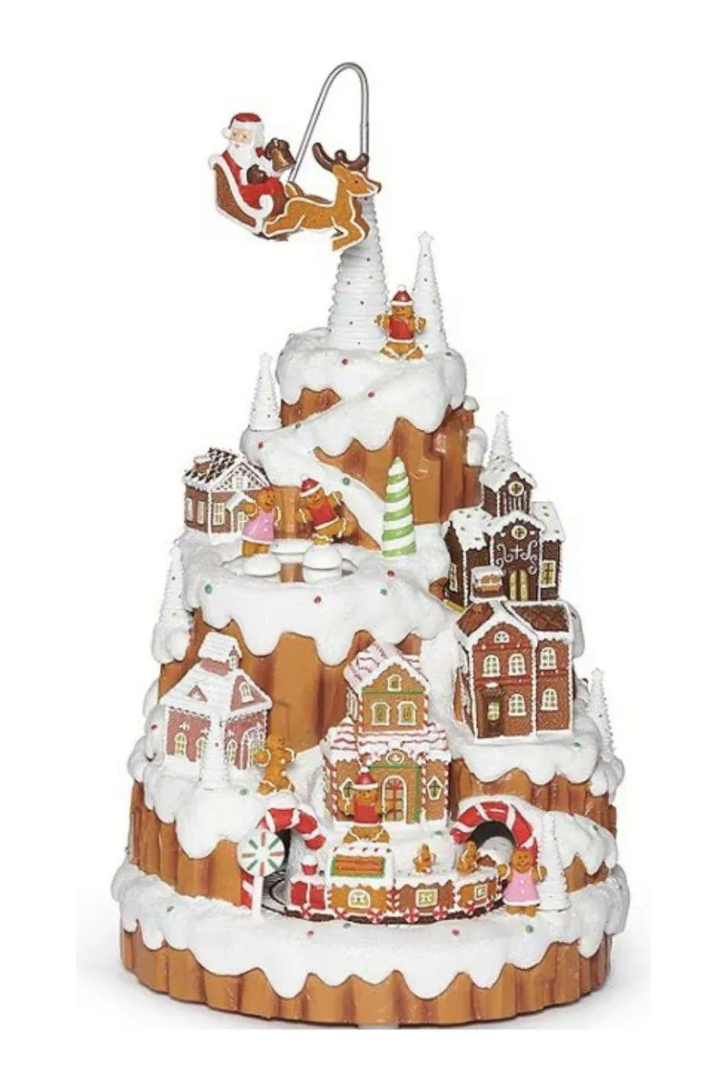 LED Musical Gingerbread Mountain House