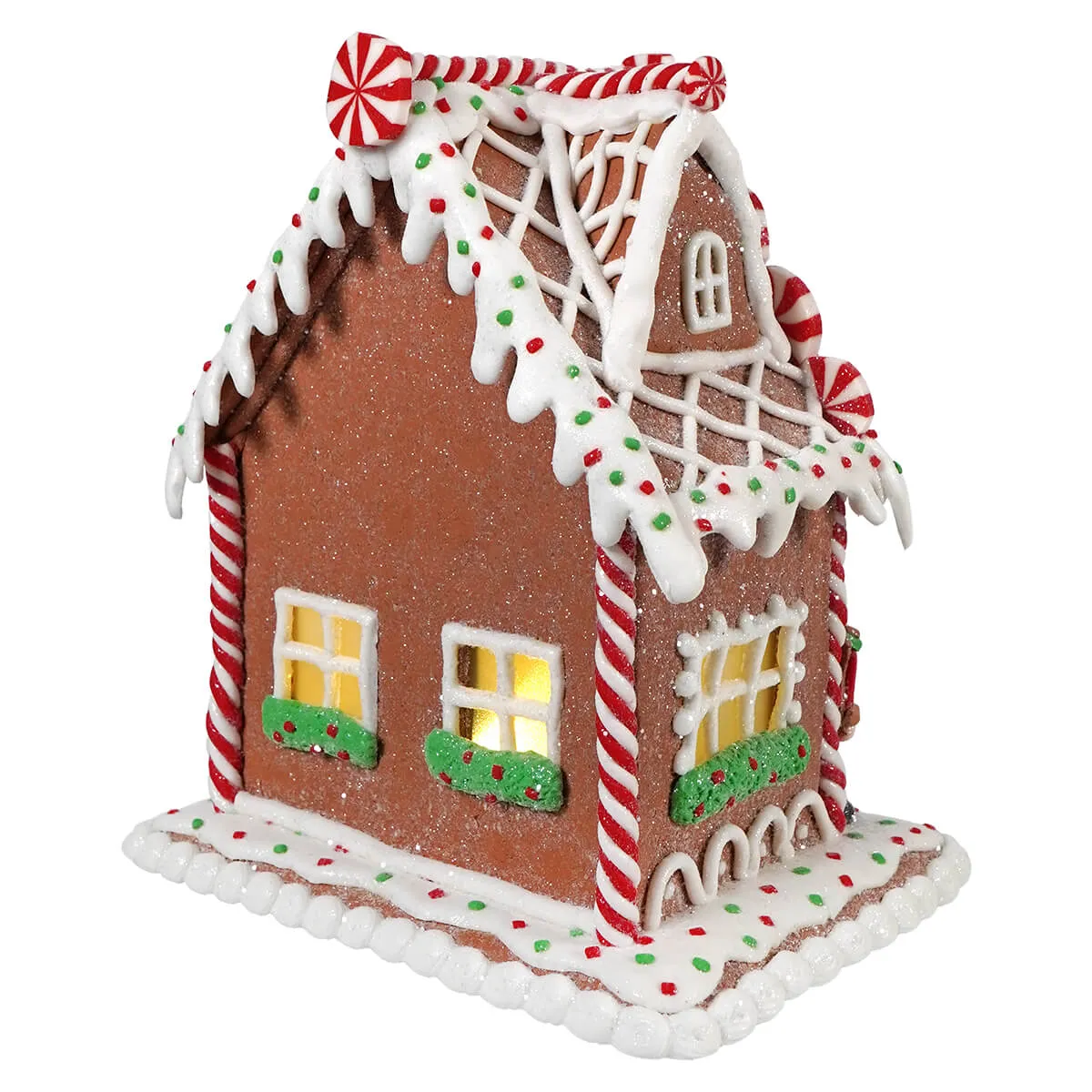 Lighted Clay Dough Nutcracker Gingerbread House