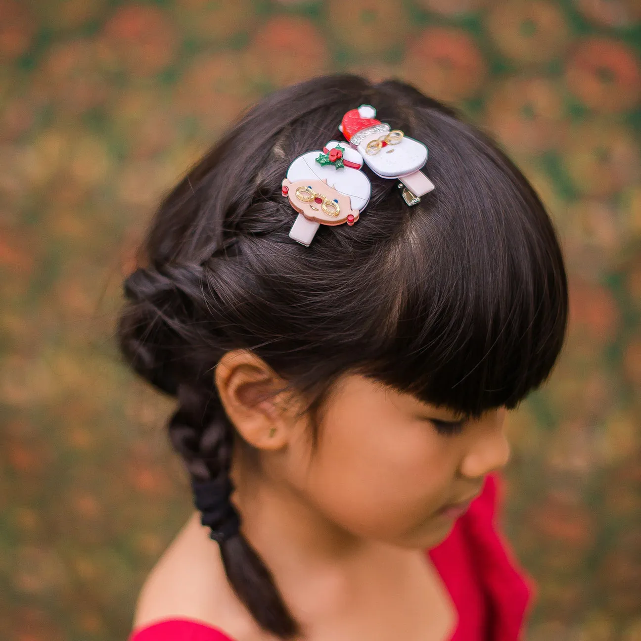 Lilies & Roses Alligator Clip - Santa Claus & Mrs. Claus