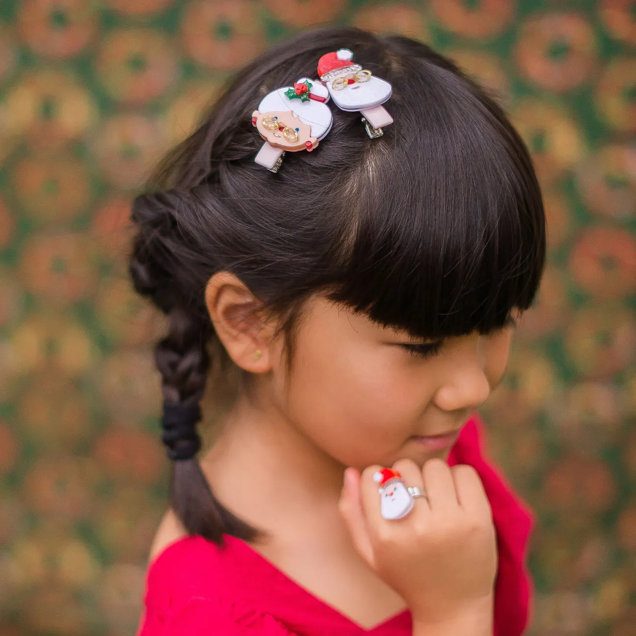 Lilies & Roses Alligator Clip - Santa Claus & Mrs. Claus