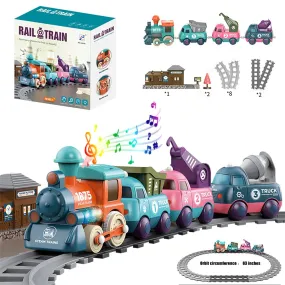 Magnetic Lighting Music Train Toy for Kids