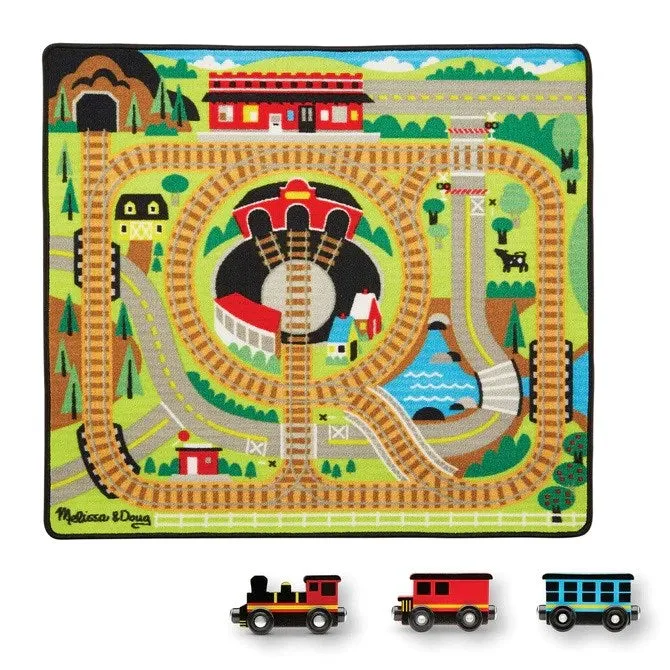 Melissa and Doug Round the Rails Train Rug