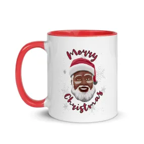Merry Christmas (Black Santa Claus) Ceramic Coffee Mug