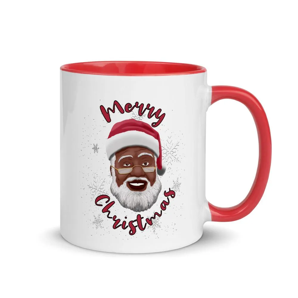 Merry Christmas (Black Santa Claus) Ceramic Coffee Mug