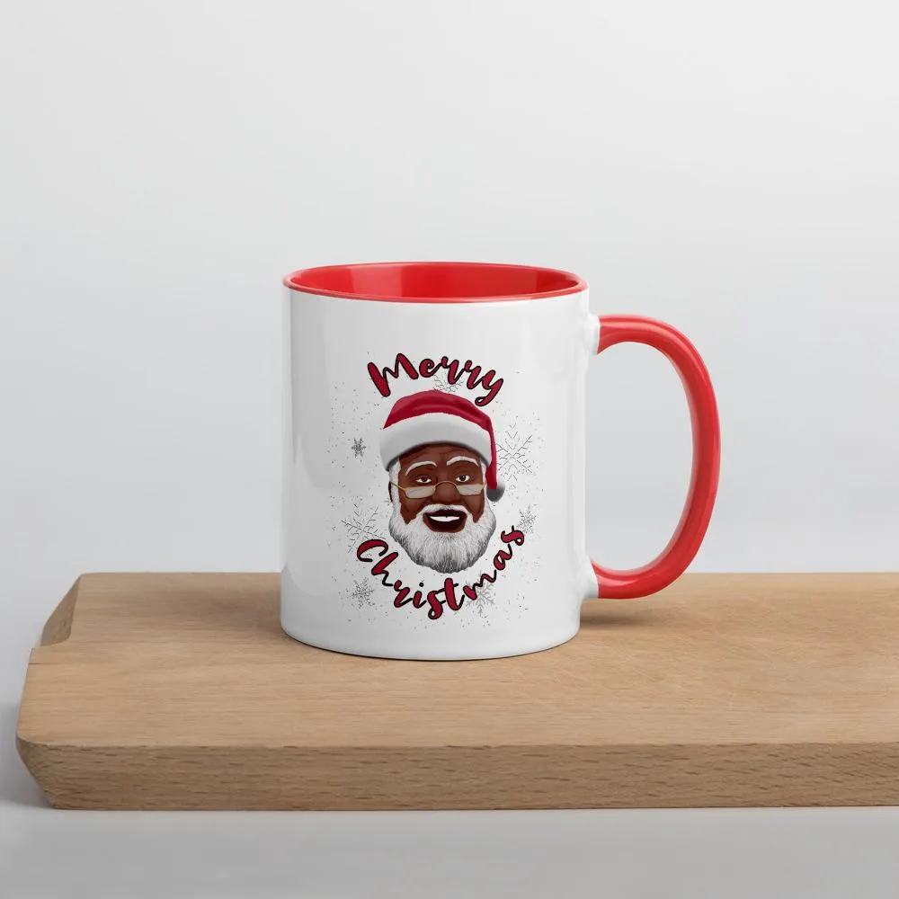 Merry Christmas (Black Santa Claus) Ceramic Coffee Mug