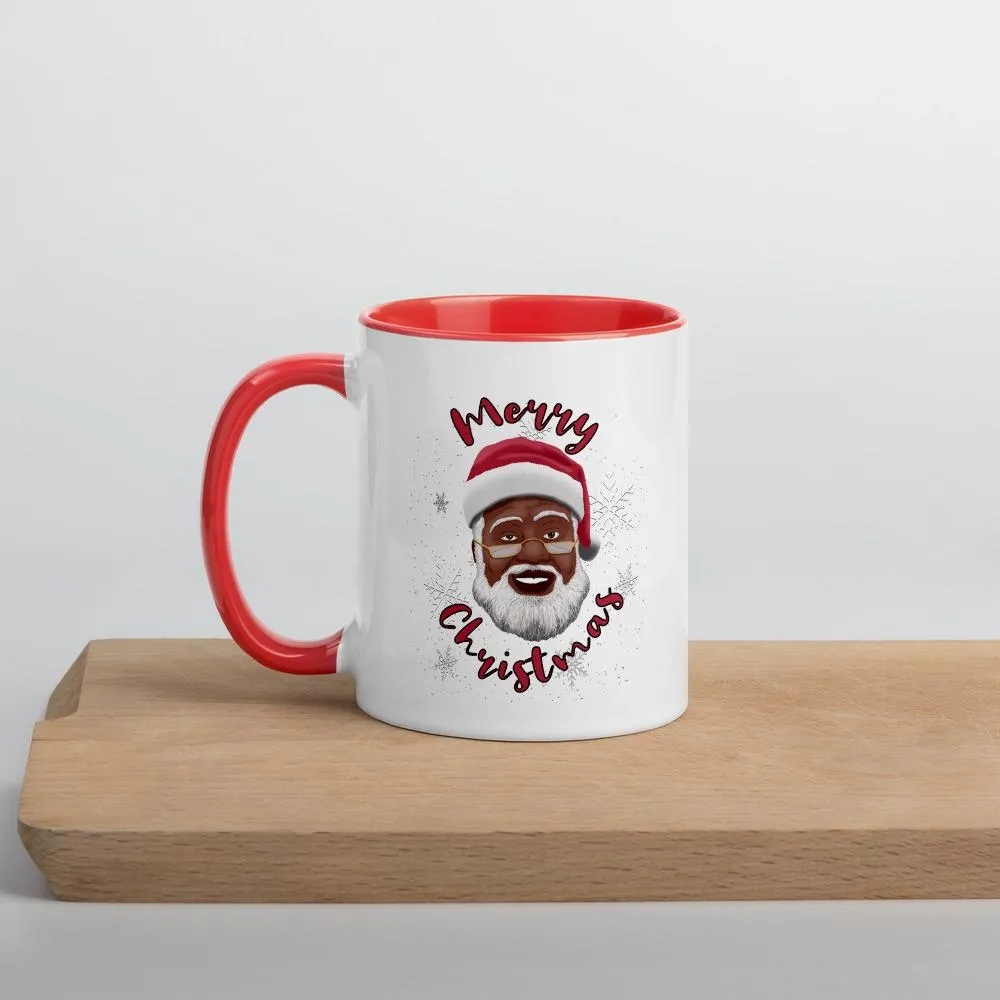 Merry Christmas (Black Santa Claus) Ceramic Coffee Mug