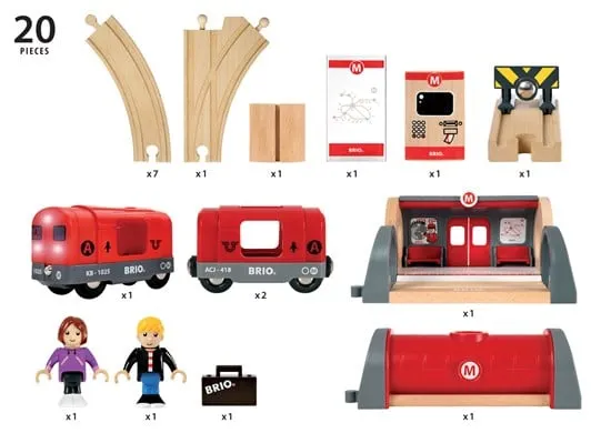 Metro Railway Set, 20 pieces (33513)